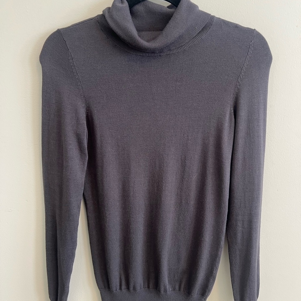 Ann Taylor Charcoal Cowl Neck Sweater